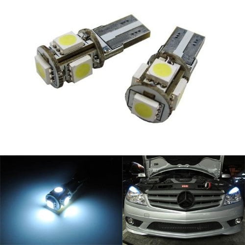 Pair T10 Led W5W Side Lights 9SMD Xenon Error Free White 6000K For Mercedes Benz